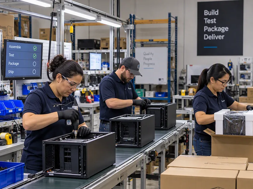 Assembly and packaging line